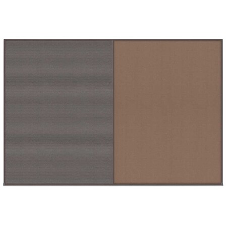 United Visual Products Enclosed Corkboard, 1 Door, 72"x48", 4" Fra, UV3405-BLACK-AMETHY UV3405-BLACK-AMETHY